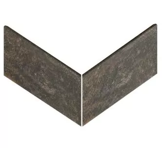 Rosa Gres Pietro Dark EJ6 porcelain outer corner swimming pool slim edge tile 62.6 x 62.6 x 31 cm