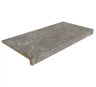 Rosa Gres Mistery Blue L62 porcelain stoneware edge for swimming pool,  62,6 x 31,7 x 3,8 cm, anti-slip