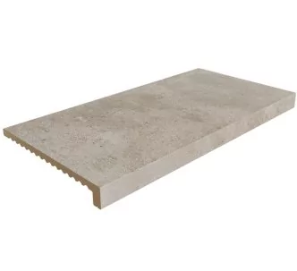 Rosa Gres Mistery Grey L62 porcelain stoneware edge for swimming pool,  62,6 x 31,7 x 3,8 cm, anti-slip