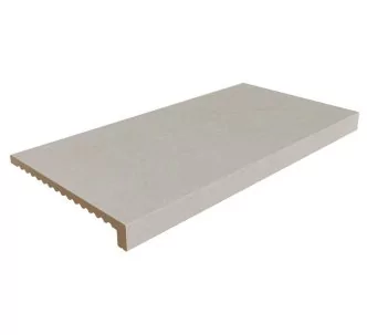 Rosa Gres Mistery White L62 porcelain stoneware edge for swimming pool,  62,6 x 31,7 x 3,8 cm, anti-slip
