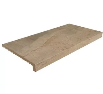 Rosa Gres Pietro Golden L62 porcelain stoneware edge for swimming pool,  62,6 x 31,7 x 3,8 cm, anti-slip