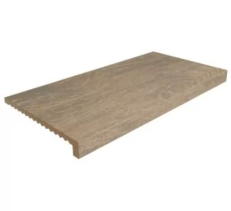 Rosa Gres Stela Grey L62 porcelain stoneware edge for swimming pool,  62,6 x 31,7 x 3,8 cm, anti-slip