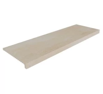 Rosa Gres Mistery Sand L98 porcelain stoneware edge for swimming pool, 97.9 x 31.7 x 3.8 cm, anti-slip