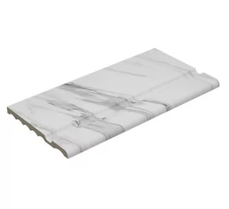 Rosa Gres Mythos Antique 647 porcelain stoneware edge for swimming pool, 62,6 x 31 x 2,6 cm, anti-slip