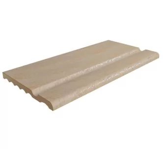 Rosa Gres Pietro Golden 647 porcelain stoneware edge for swimming pool, 62,6 x 31 x 2,6 cm, anti-slip