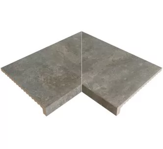 Rosa Gres Mistery Blue E62 edge corner compact porcelain stoneware tile for pool, 62,6 x 62,6 x 3,8 cm, anti-slip