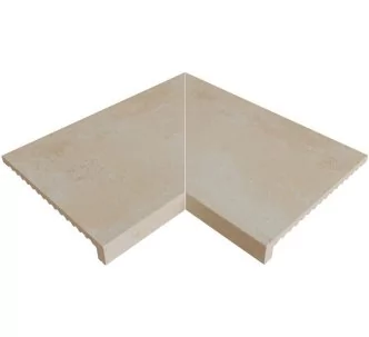 Rosa Gres Mistery Sand E62 edge corner compact porcelain stoneware tile for pool, 62,6 x 62,6 x 3,8 cm, anti-slip