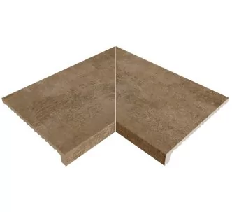 Rosa Gres Stela Dark E62 edge corner compact porcelain stoneware tile for pool, 62,6 x 62,6 x 3,8 cm, anti-slip