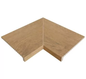 Rosa Gres Stela Golden E62 edge corner compact porcelain stoneware tile for pool, 62,6 x 62,6 x 3,8 cm, anti-slip