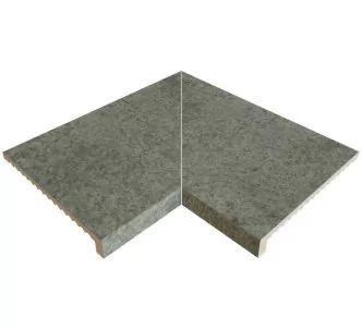 Rosa Gres Tresor Bali E62 edge corner compact porcelain stoneware tile for pool, 62,6 x 62,6 x 3,8 cm, anti-slip