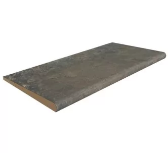 Rosa Gres Pietro Dark S62 porcelain stoneware edge for swimming pool,  62,6 x 31 x 2.6 cm, anti-slip