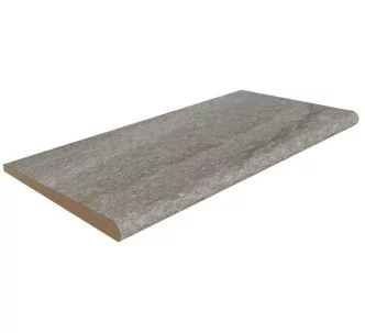 Rosa Gres Serena Nero  S62 porcelain stoneware edge for swimming pool,  62,6 x 31 x 2.6 cm, anti-slip