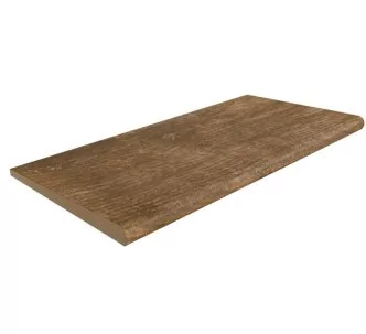 Rosa Gres Stela Dark  S62 porcelain stoneware edge for swimming pool,  62,6 x 31 x 2.6 cm, anti-slip