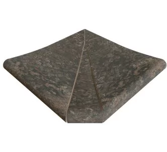 Rosa Gres Pietro Dark SE3 porcelain stoneware edge for swimming pool,  31 x 31 x 2.6 cm, anti-slip