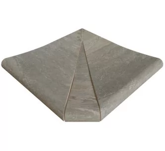 Rosa Gres Pietro Grey SE3 porcelain stoneware edge for swimming pool,  31 x 31 x 2.6 cm, anti-slip