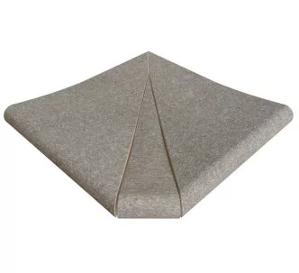 Rosa Gres Serena Nero SE3 porcelain stoneware edge for swimming pool,  31 x 31 x 2.6 cm, anti-slip