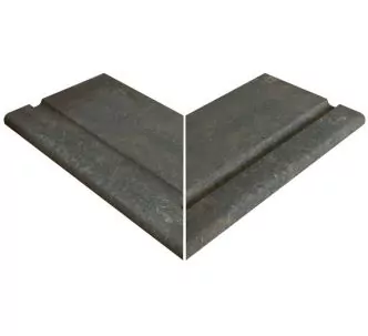 Rosa Gres Pietro Dark 665 porcelain stoneware edge for swimming pool, 62,6 x 62,6 x 2,6 cm, anti-slip