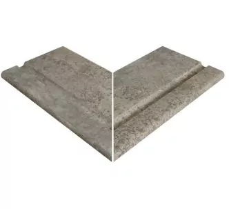 Rosa Gres Pietro Grey 665 porcelain stoneware edge for swimming pool, 62,6 x 62,6 x 2,6 cm, anti-slip