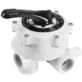 Hayward six-way multiport valve, 4 inlet, 2