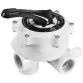 Hayward six-way multiport valve, 4 inlet, 2
